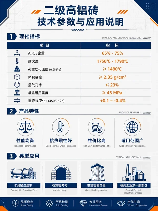 High-alumina brick — 65 grade — Manufacturer technical data sheet