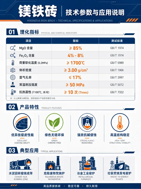 Magnesia–iron & hercynite spinel bricks — Manufacturer technical data sheet